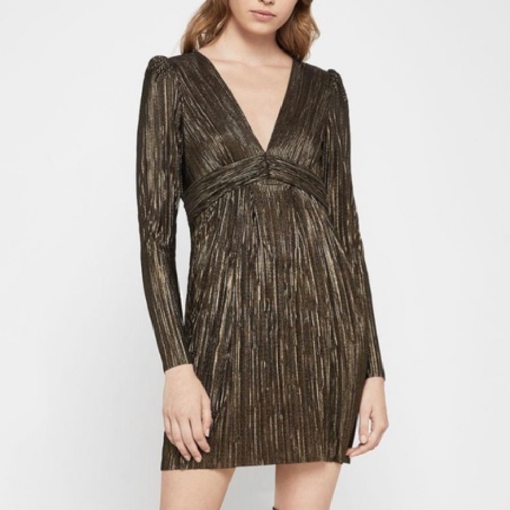 BCBGeneration LS Black Gold Dress